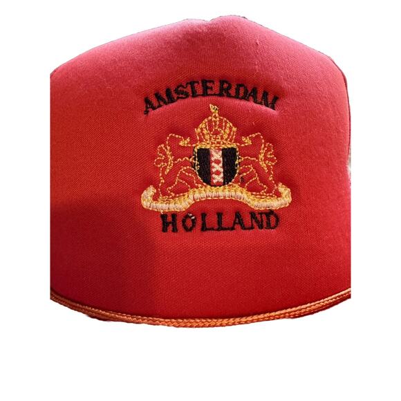 Vintage Mesh Trucker Hat Amsterdam Holland Embroidered - Picture 1 of 7